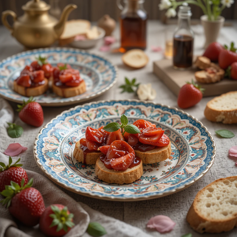 Strawberry Balsamic Crostini