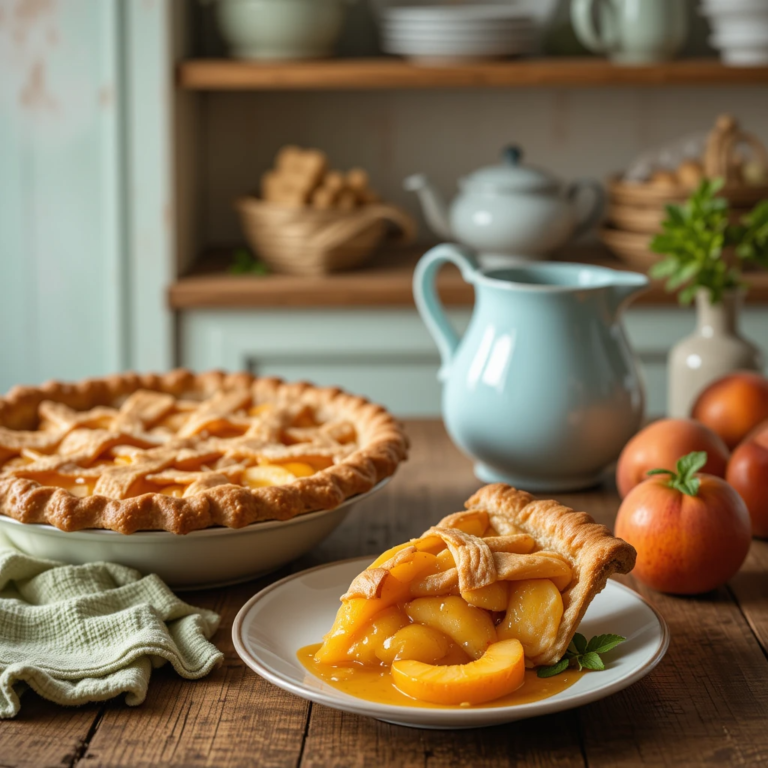 Peach Pie with Canned Peaches Recipe
