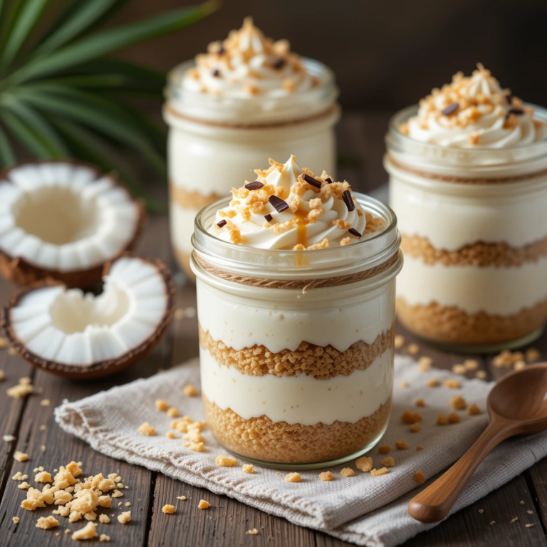 Coconut Cream Pies in Jars, great