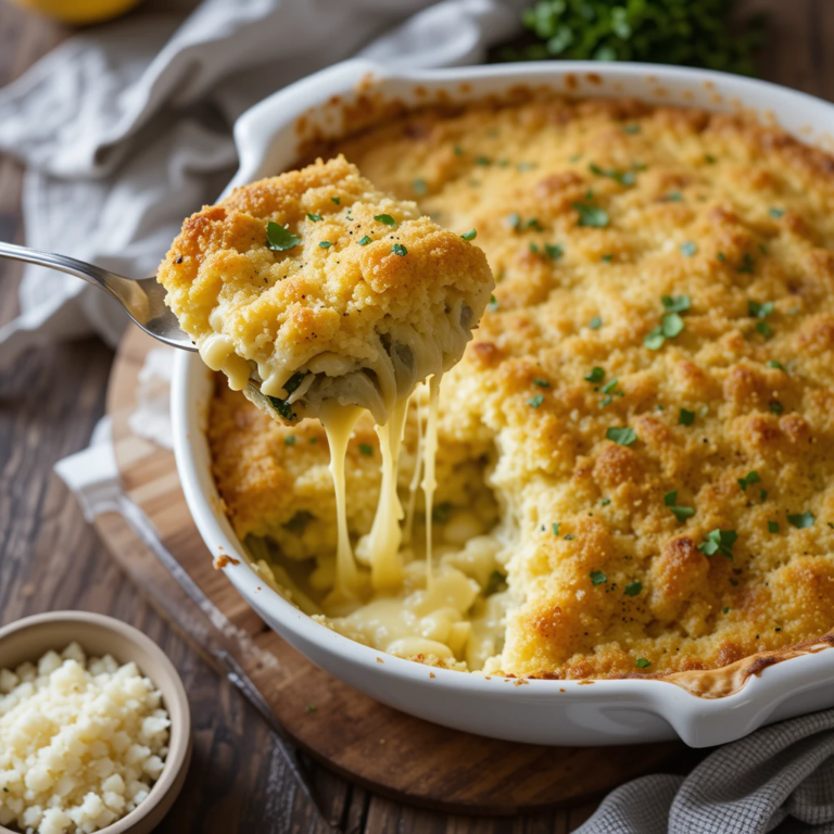 Golden-baked zucchini and yellow squash au gratin in a white dish, with a gooey cheese slice lifted out. Layers of thin squash, creamy sauce, and crispy Parmesan-panko topping, garnished with parsley. Healthy comfort food