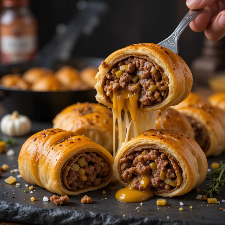 Garlic Butter Beef Cheeseburger Rollups