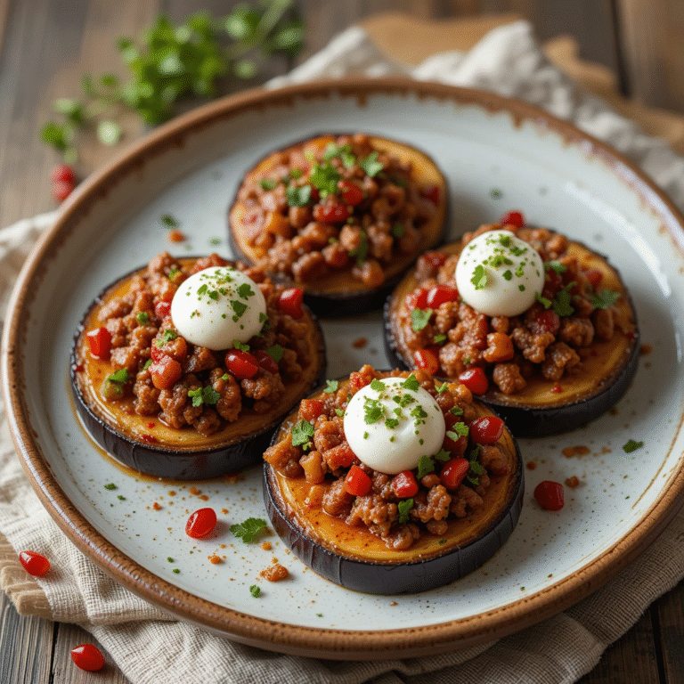 Minced Beef & Roasted Eggplant