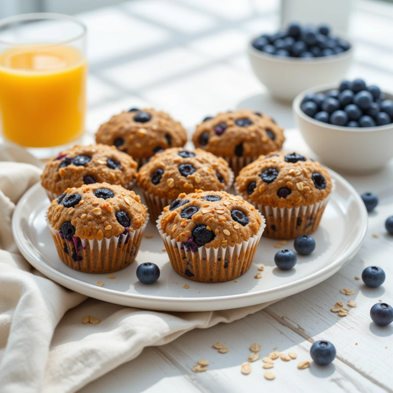 Blueberry Oat Breakfast Muffins