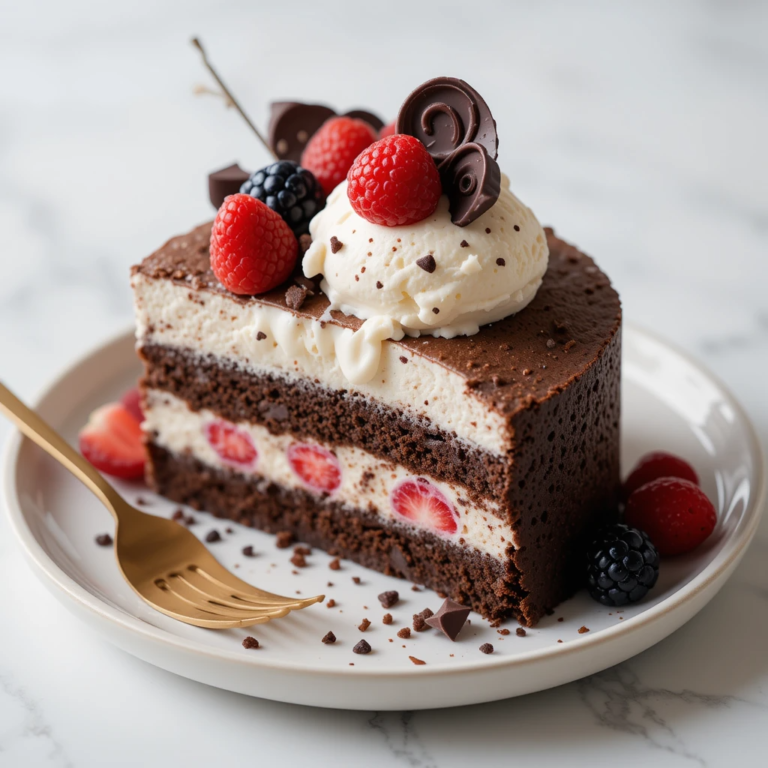 Brownie Ice Cream Cake – A Light & Indulgent Summer Treat!