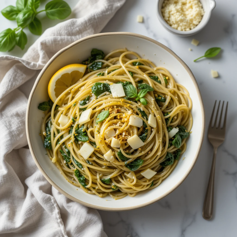 Spinach Garlic Pasta