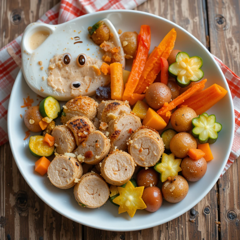 Baked Chicken Sausage & Veggie Tray – A Colorful, Kid-Approved Dinner!